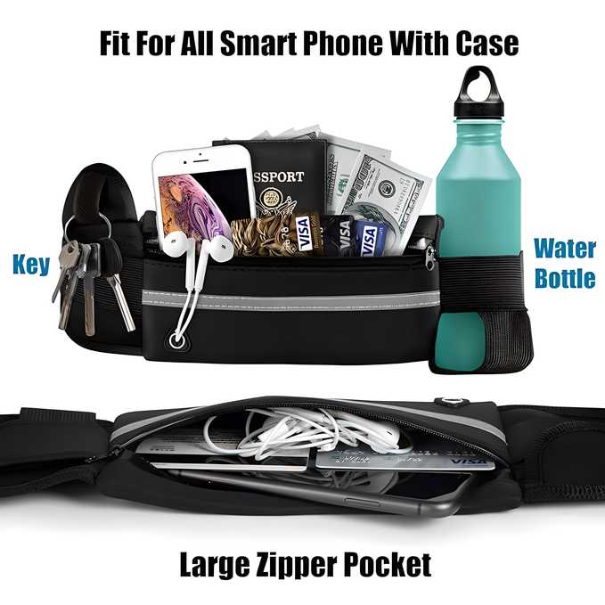 KULTURA®  Ultra Light Bounce Fitness Workout/Running Belt