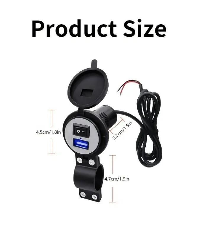 KULTURA® ⚡ Bike & Motorcycle USB Charger – Waterproof Fast-Charge Port 🔌
