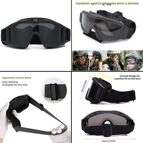 KULTURA® Outdoor Sports Goggles – Full Rim, Polycarbonate Lens, Assorted Colors | Ideal for Biking, Skiing & Adventure