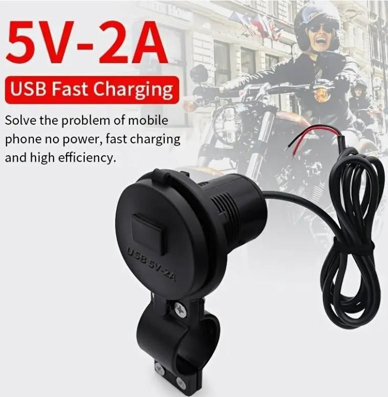 KULTURA® ⚡ Bike & Motorcycle USB Charger – Waterproof Fast-Charge Port 🔌