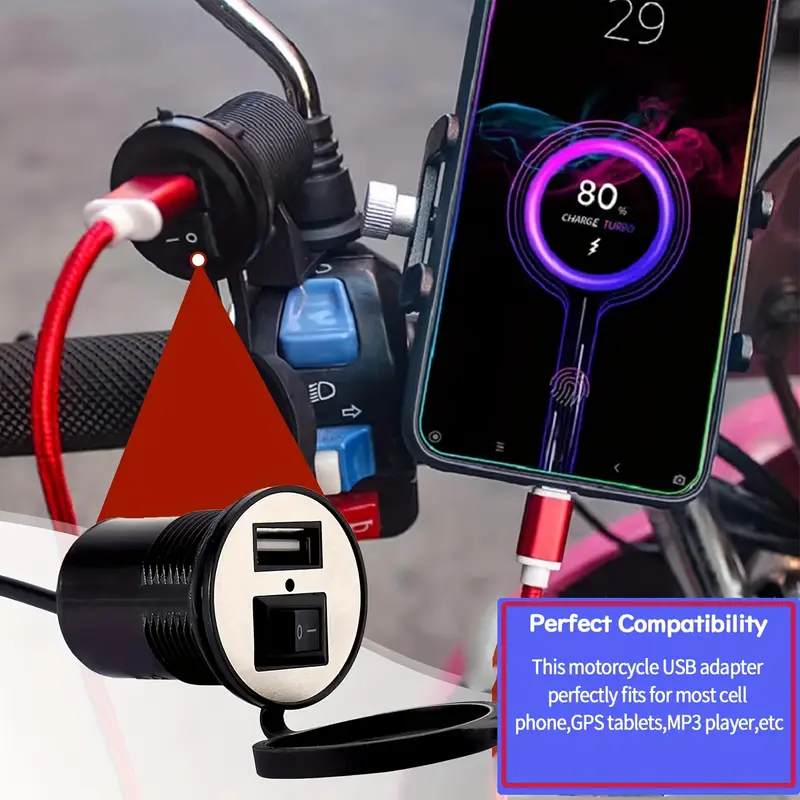 KULTURA® ⚡ Bike & Motorcycle USB Charger – Waterproof Fast-Charge Port 🔌