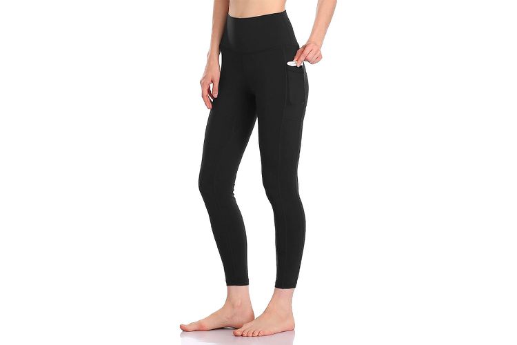 KULTURA® Soft Slim-Fit Black Tights with Side Pockets – Stretchy, Stylish Leggings for Yoga, Gym, Casual & Daily Wear